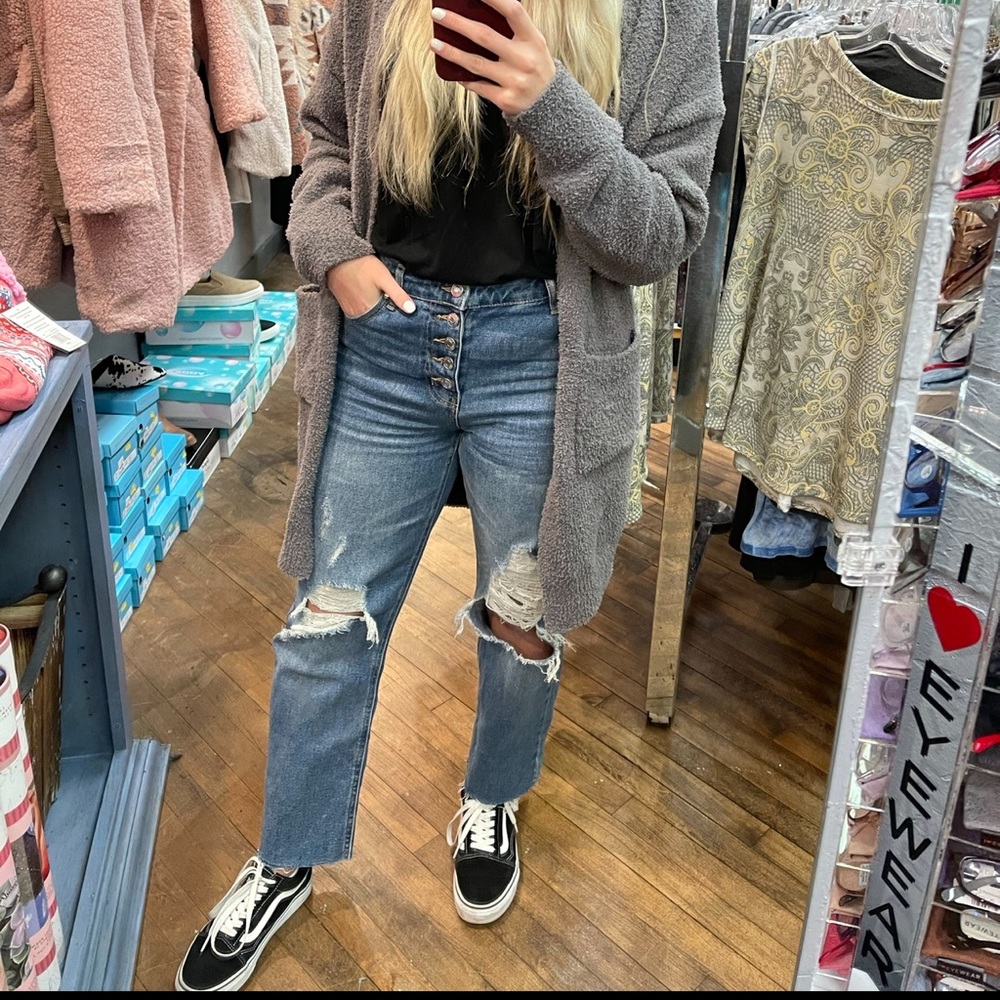 Button fly boyfriend Jeans